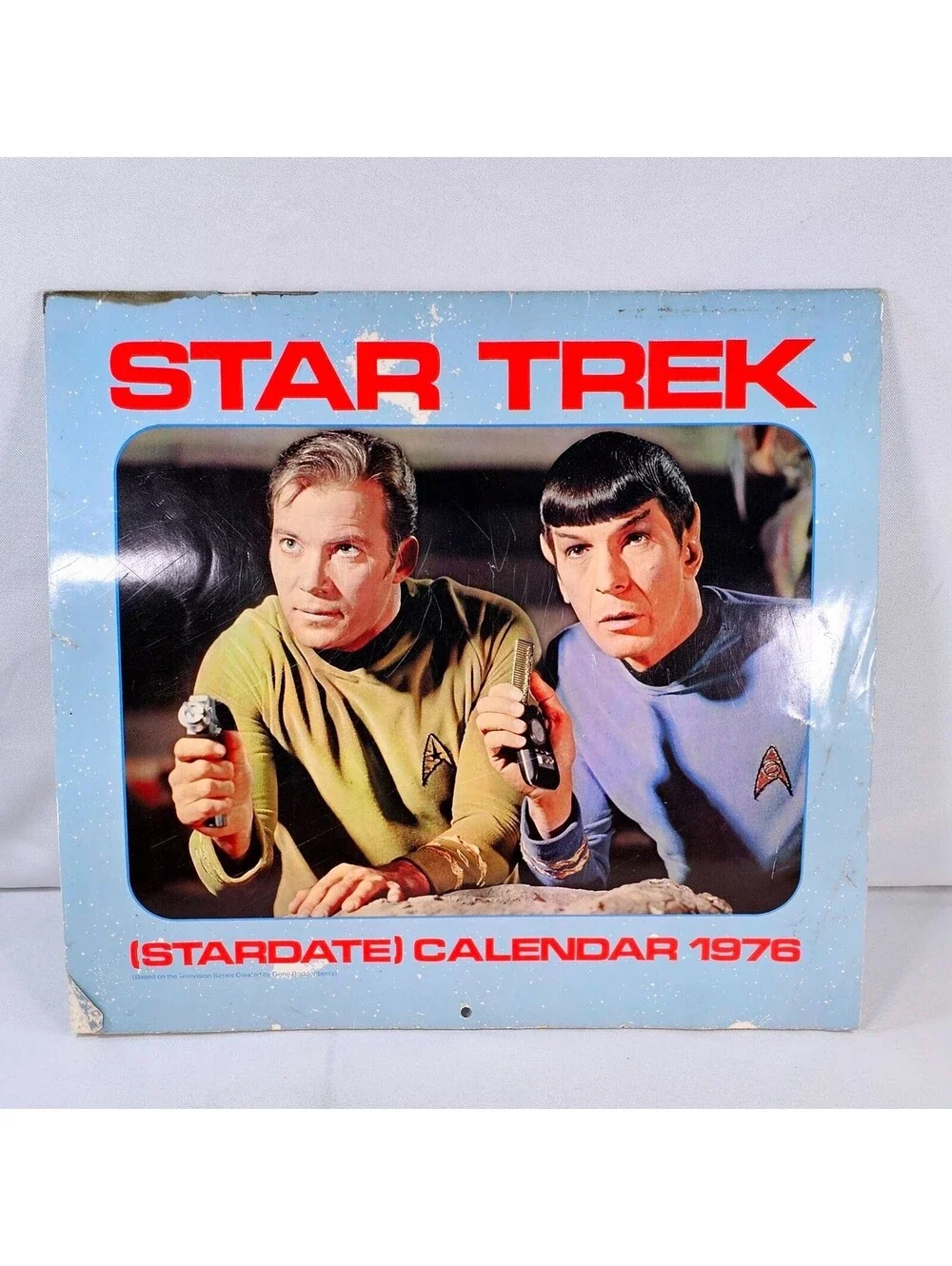 Vintage 1976 Star Trek Stardate Calendar Ballantine Books Kirk Spock Sci-Fi Prop